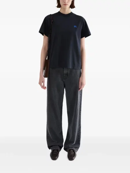 Tricou Jil Sander cu decolteu rotund albastru