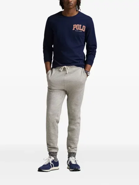 Tricou polo Polo Ralph Lauren cu dungi cu două rânduri de nasturi cu aplicații negru