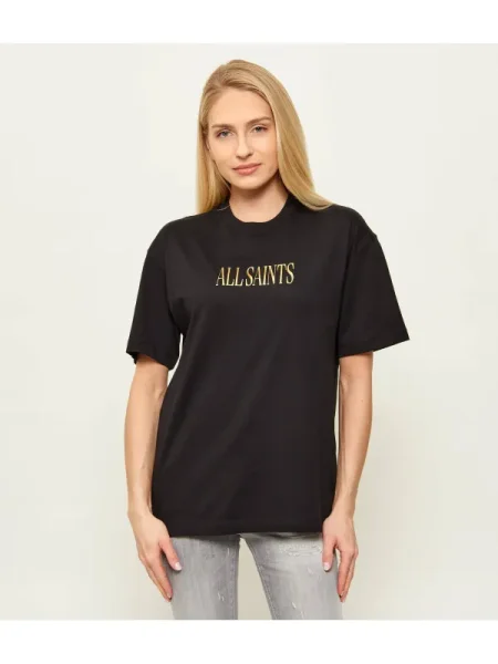 AllSaints Tricou CORA ETTA | Relaxed fit negru