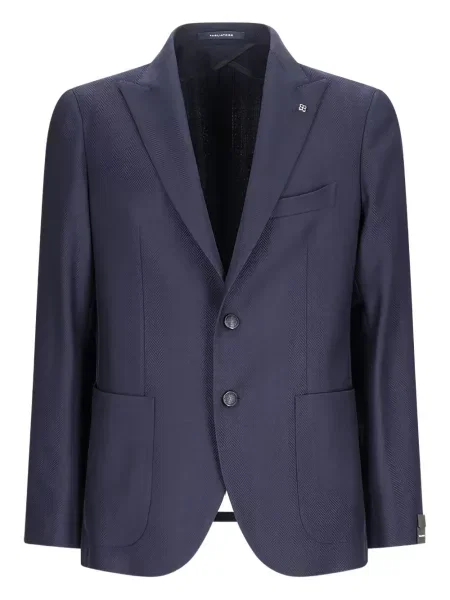 Sacou Tagliatore cu model herringbone albastru