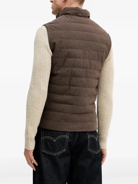 Vestă Hackett matlasată maro