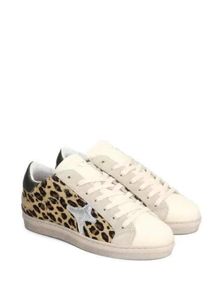 Sneakerși Ama Brand cu imagine cu model leopard