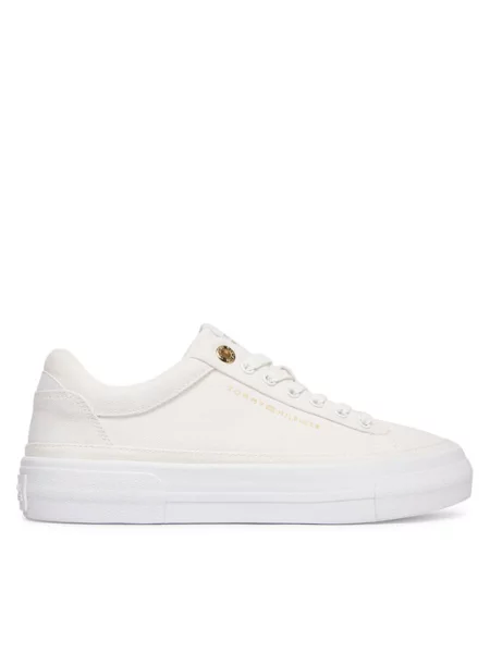 Tommy Hilfiger Sneakersy Th Foxing Platform Canvas biały