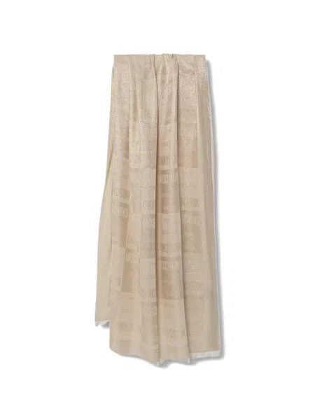 Fular Moschino din jacard cu autograf