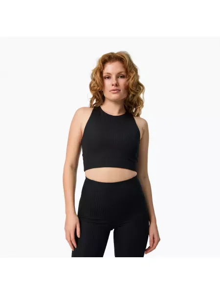 Girlfriend Collective Rib Dylan сутиен за тренировка черен