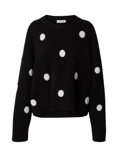 EDITED Pulover Floriane negru alb