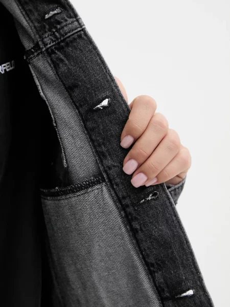 Джинсовая куртка Karl Lagerfeld Jeans черная