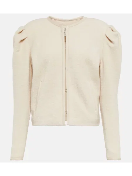 Geacă Isabel Marant de lână bej