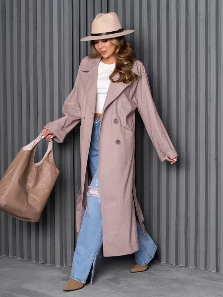 ISSA Plus Пальто бежевий