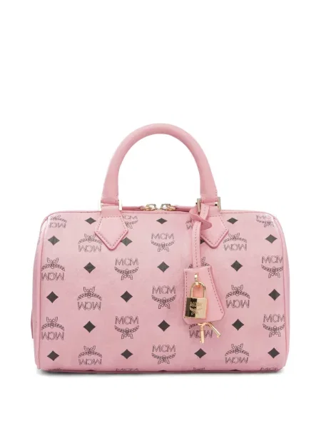Geantă shopper Mcm din piele roz