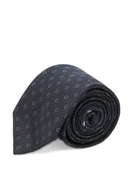 Cravată Ferragamo de mătase negru