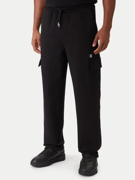 HUGO Spodnji del trenirke Danovopan črna