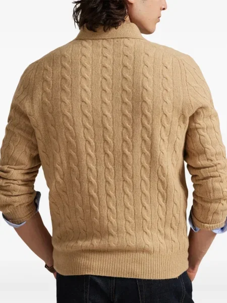 Μικρός κασκέτο Polo Ralph Lauren με χαμηλή μέση υφαίνω διαγωνίως πράσινο