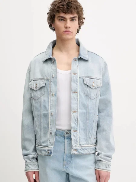 MSGM geaca jeans de tranzitie albastru