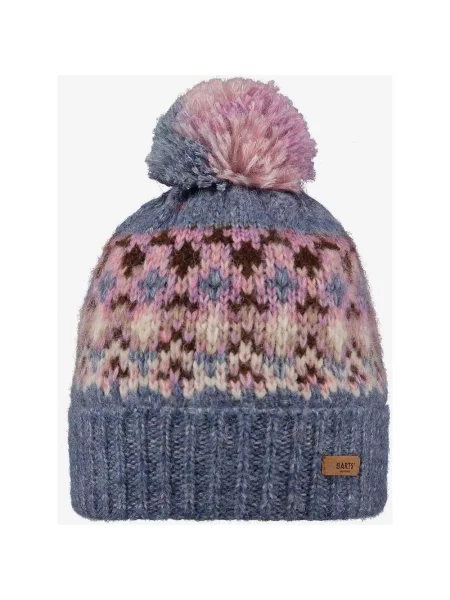 Niebiesko-różowa czapka Barts Renaa Beanie niebieska