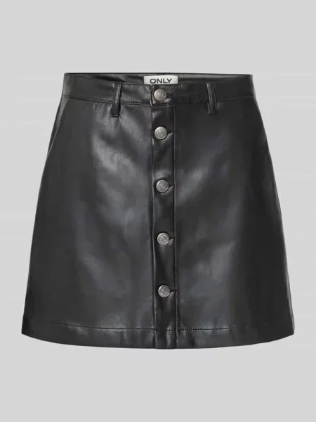 Spódnica mini o ktoju regular fit z imitacji skóry model ‘AMAZING-LIORA' Only czarna