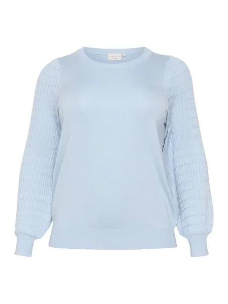 KAFFE CURVE Sveter Lini svetlomodrá