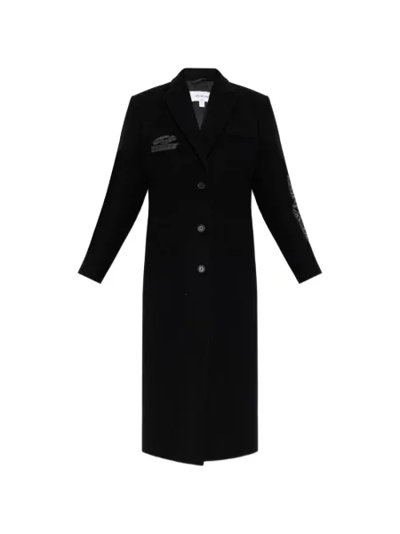 Palton Off-white cu autograf alb