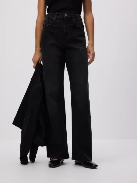 Reserved Джинси широкого крою чорний