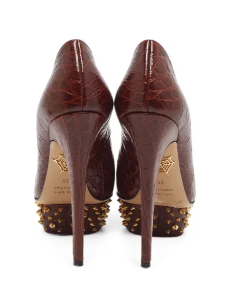 Pantofi cu toc Charlotte Olympia cu platformă maro
