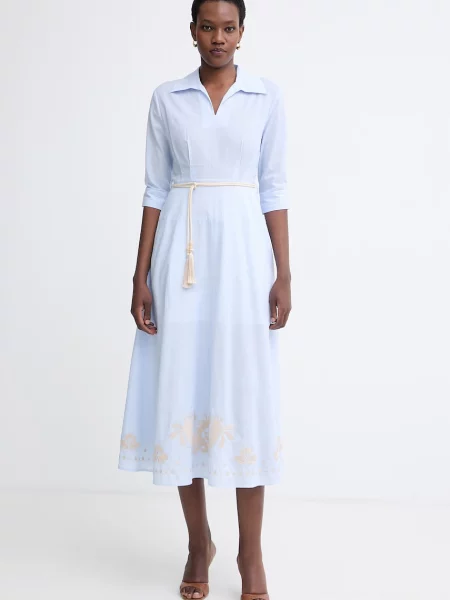 Twinset rochie evazată din albastru