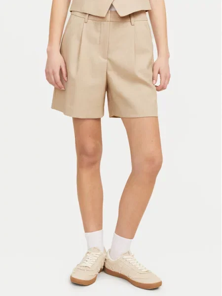 JJXX Шорти з тканини Ellis Wide Leg бежевий