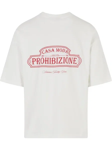Prohibited Tricou Prohibizione roșu alb