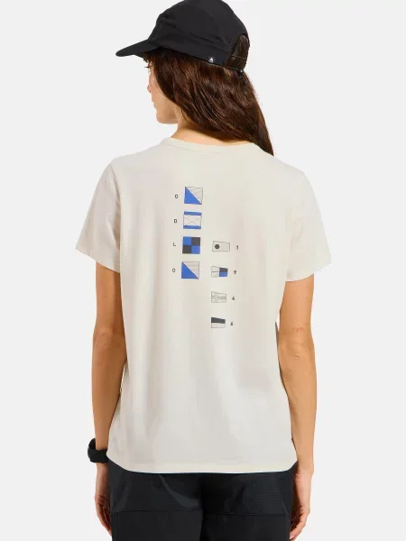 Koszulka z krótkim rękawem ODLO T-shirt crew neck s/s COTTON BLEND ODLO beżowa