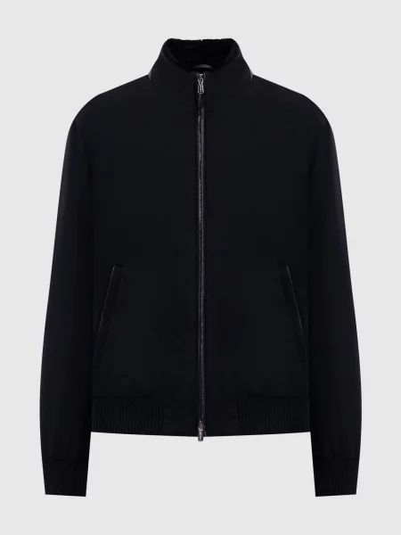 Куртка з кашеміру на хутрі норки Enrico Mandelli чорна