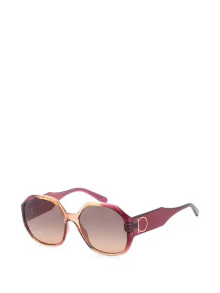 Ochelari de soare Ferragamo Eyewear cu imprimeu geometric roșu