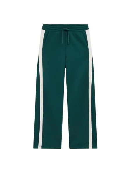 WE Fashion Pantaloni verde închis alb