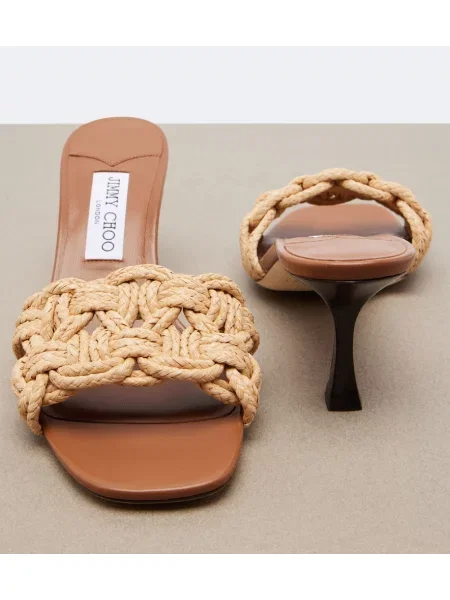 Papuci tip mules Jimmy Choo bej