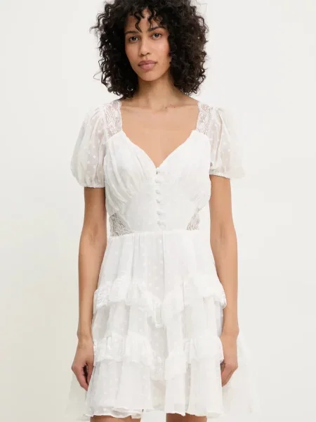 Answear Lab rochie mini evazati alb