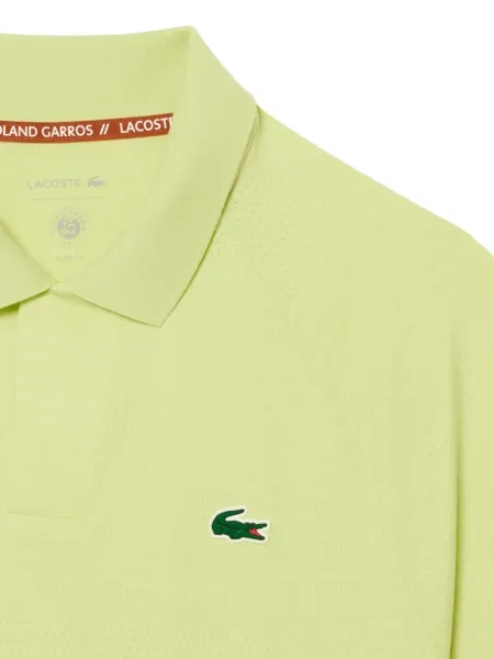 Tricou polo Lacoste cu autograf verde