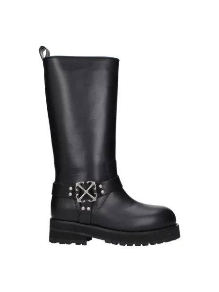 Botki Off-white skórzane białe