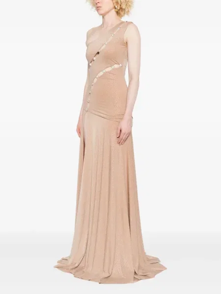 Rochie maxi Nissa de cristal de costum