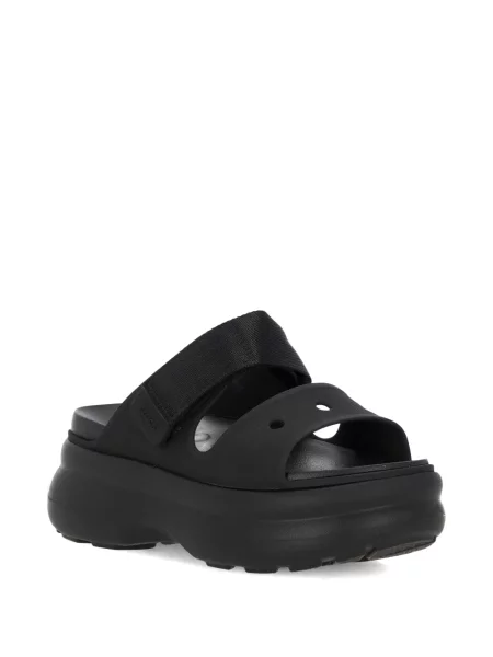 Sandale Crocs cu platformă cu bretele negru