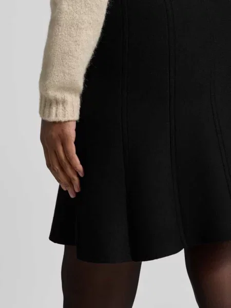 Spódnica mini z mieszanki w imitacji dzianiny Apricot czarna