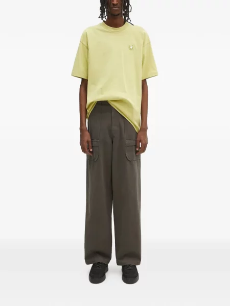 Pantaloni Adidas Campus cu șireturi cu dungi din dantelă roșu