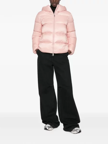 Geacă Moncler cu glugă roz