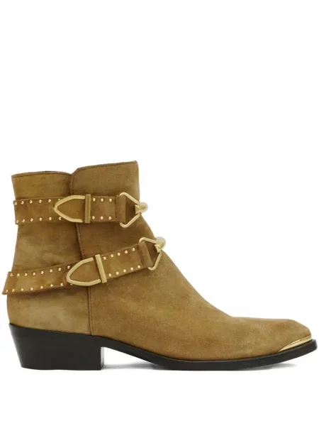 Botine Isabel Marant cu cataramă cu tepi maro