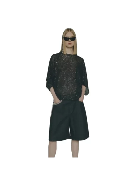 Bluzka Circus Hotel z cekinami czarna