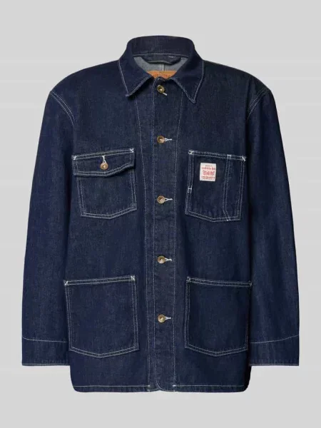 Kurtka jeansowa o kroju relaxed fit z naszywką z logo model ‘Berkley’ Levi's granatowa