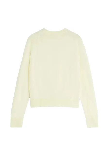 Cardigan Maison Kitsune cu broderie galben