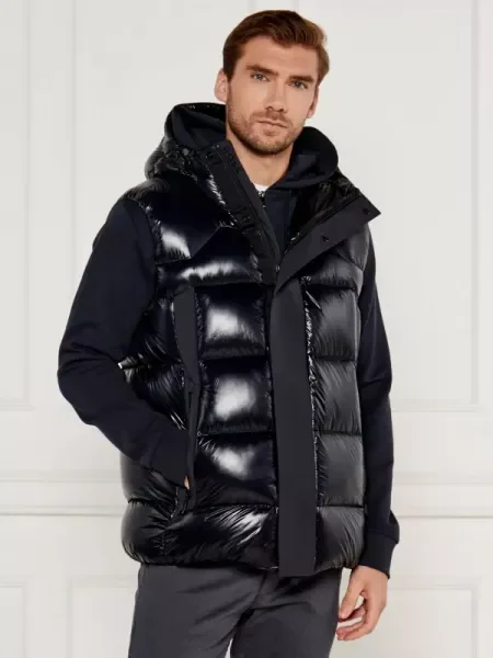 BOSS GREEN De puf vestă V-Ronnie verde