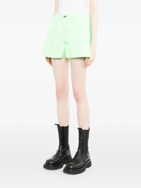 Pantaloni scurți Vetements cu dungi verde