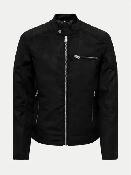 Only & Sons Яке от имитация на кожа Gus черен