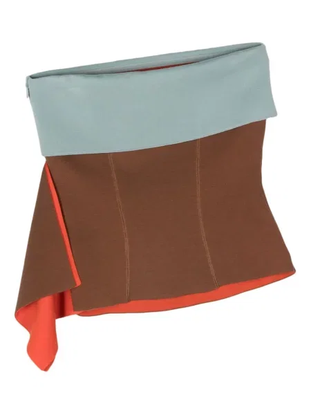 Asimetriškas drapiruotas mini mini sijonas Fendi mėlyna
