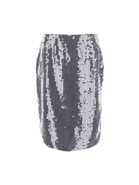 Midi spódnica midi Rotate Birger Christensen z cekinami szara