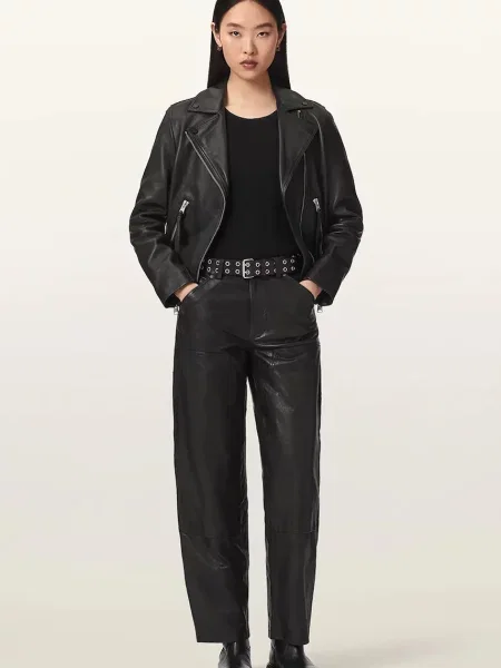 Кожаные брюки Allsaints